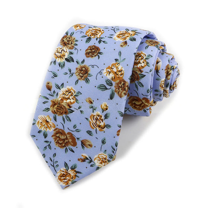 Elegante Herren-Krawatte aus Baumwolle im Vintage-Stil mit Blumenmuster - Stil Nr. 8 - image 8