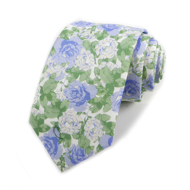 Elegante Herren-Krawatte aus Baumwolle im Vintage-Stil mit Blumenmuster - Stil Nr. 5 - image 5