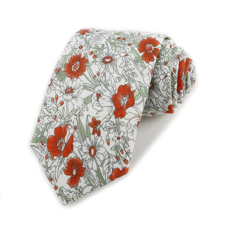 Elegante Herren-Krawatte aus Baumwolle im Vintage-Stil mit Blumenmuster - Stil Nr. 11 - image 11
