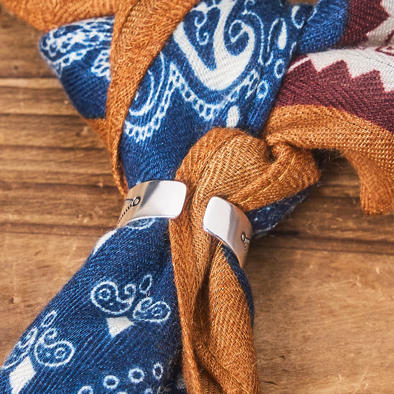 Retro-Einstecktuch mit kontrastierendem Cashew-Muster und Blumenschnalle - image 4