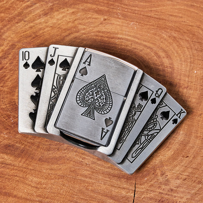 Herren-Ledergürtel „Poker Flush“ zum Selbermachen mit verstecktem Feuerzeug - image 3