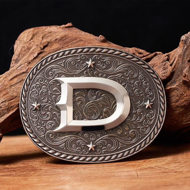 Zeitloser Herren-Ledergürtel mit DIY-Anfangsbuchstaben-Silberschnalle - D - Ohne Gürtel - image 6