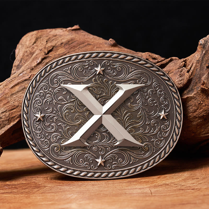 Zeitloser Herren-Ledergürtel mit DIY-Anfangsbuchstaben-Silberschnalle - X - Ohne Gürtel - image 25