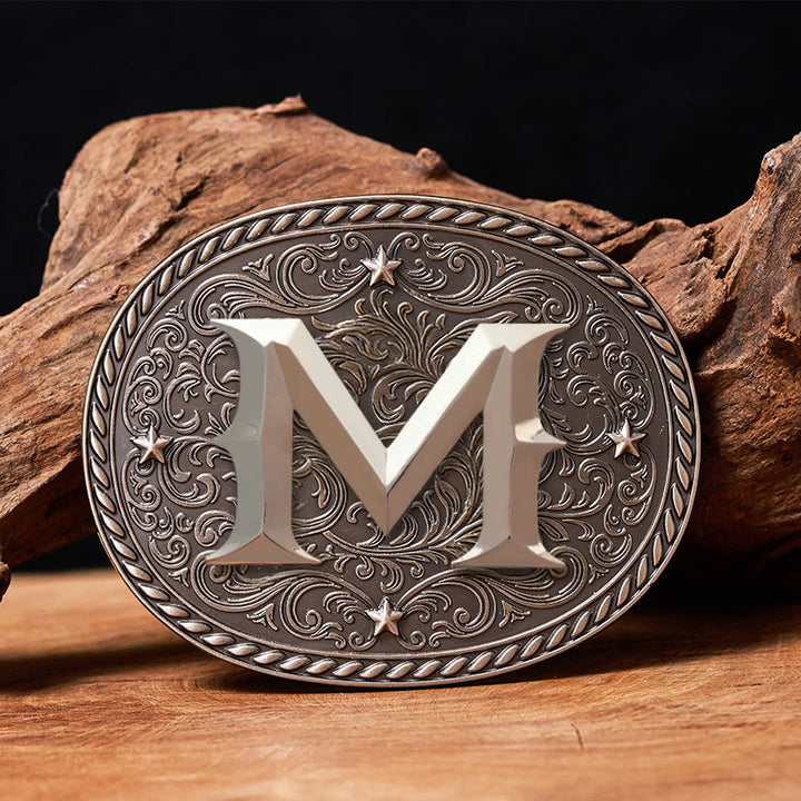 Zeitloser Herren-Ledergürtel mit DIY-Anfangsbuchstaben-Silberschnalle - M - Ohne Gürtel - image 15