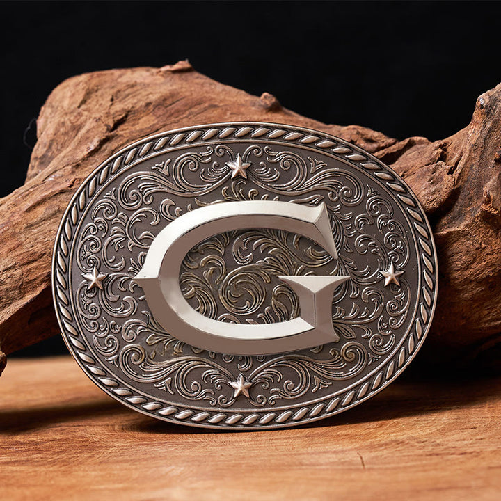 Zeitloser Herren-Ledergürtel mit DIY-Anfangsbuchstaben-Silberschnalle - G - Ohne Gürtel - image 9