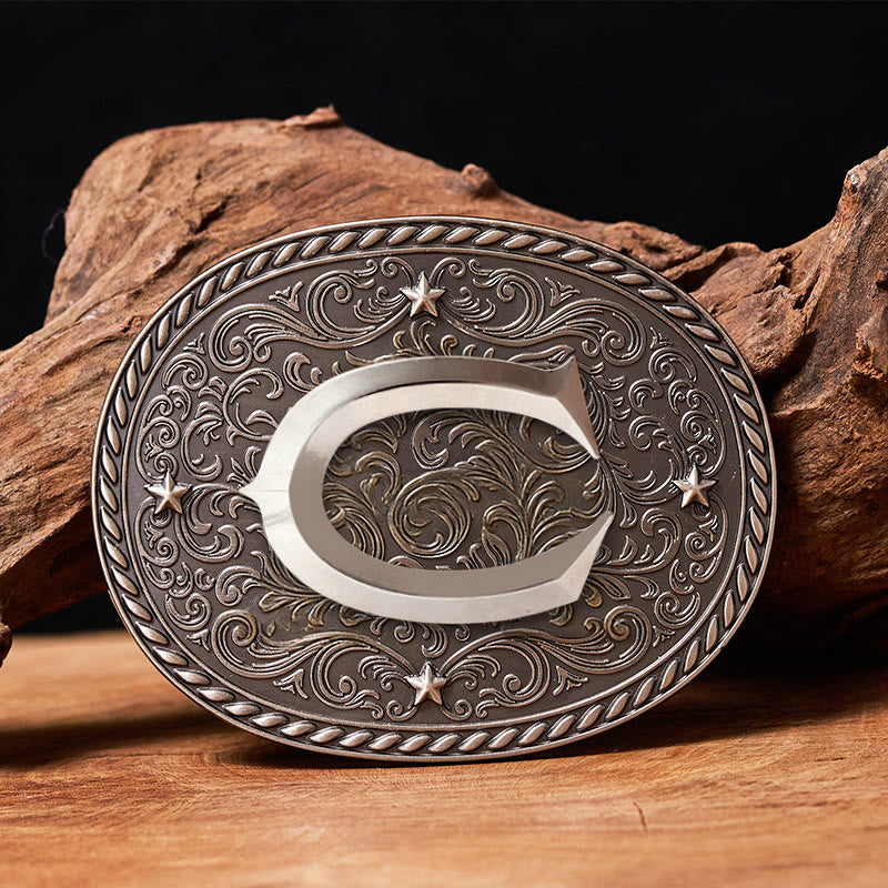 Zeitloser Herren-Ledergürtel mit DIY-Anfangsbuchstaben-Silberschnalle - C - Ohne Gürtel - image 5