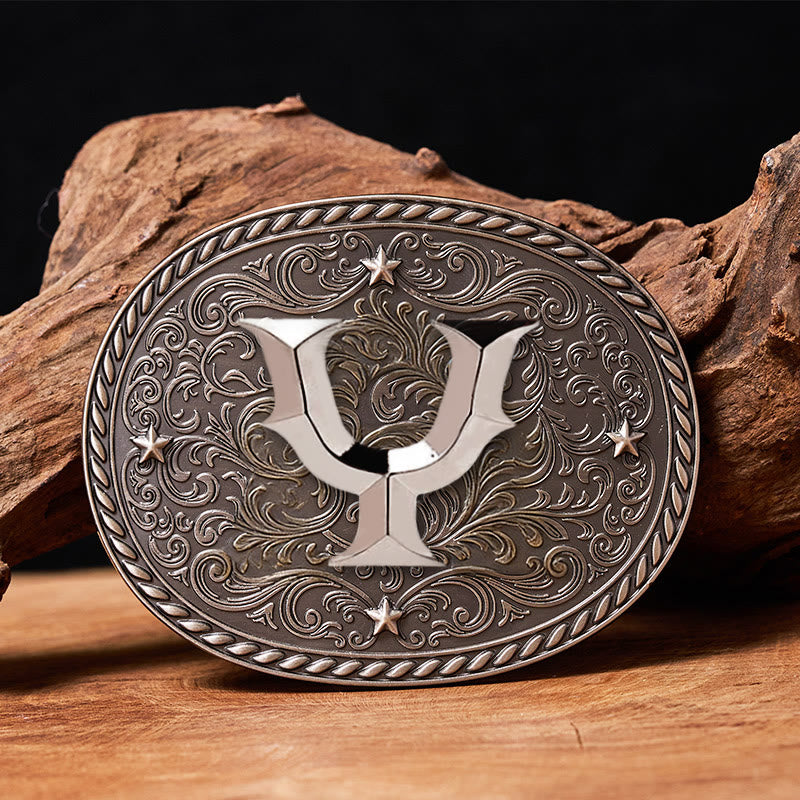 Zeitloser Herren-Ledergürtel mit DIY-Anfangsbuchstaben-Silberschnalle - Y - Ohne Gürtel - image 26