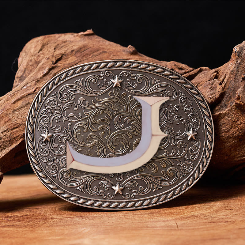 Zeitloser Herren-Ledergürtel mit DIY-Anfangsbuchstaben-Silberschnalle - J - Ohne Gürtel - image 12