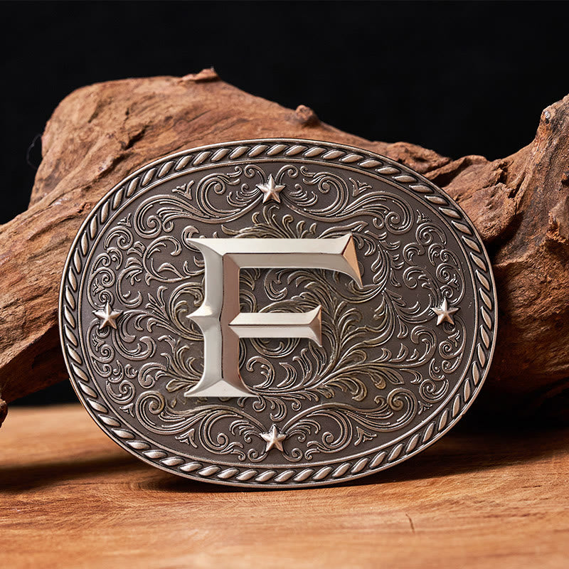 Zeitloser Herren-Ledergürtel mit DIY-Anfangsbuchstaben-Silberschnalle - F - Ohne Gürtel - image 8