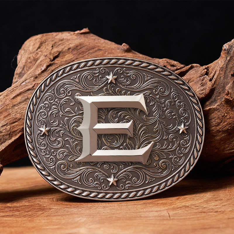 Zeitloser Herren-Ledergürtel mit DIY-Anfangsbuchstaben-Silberschnalle - E - Ohne Gürtel - image 7