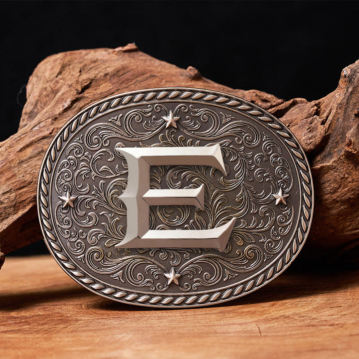 Zeitloser Herren-Ledergürtel mit DIY-Anfangsbuchstaben-Silberschnalle - E - Ohne Gürtel - image 7