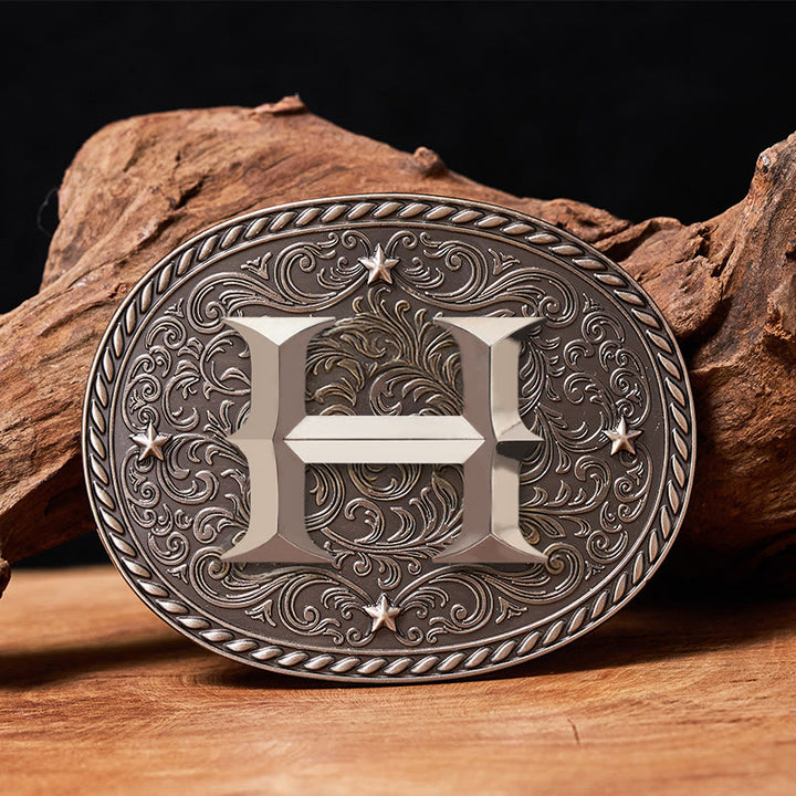 Zeitloser Herren-Ledergürtel mit DIY-Anfangsbuchstaben-Silberschnalle - H - Ohne Gürtel - image 10