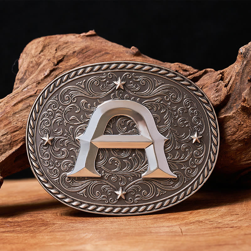 Zeitloser Herren-Ledergürtel mit DIY-Anfangsbuchstaben-Silberschnalle - A - Ohne Gürtel - image 3