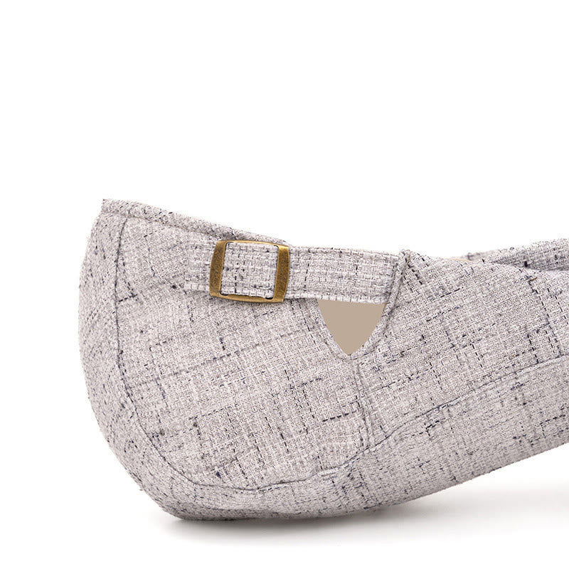 Sommerliche Retro-Baskenmütze mit gewebter Textur und verstellbarem Verschluss - image 6