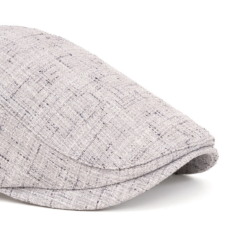 Sommerliche Retro-Baskenmütze mit gewebter Textur und verstellbarem Verschluss - image 5