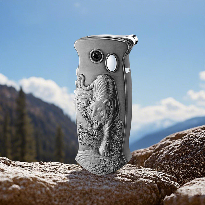 2-in-1 Outdoor-Multifunktions-Klappmesser mit Schnitzfunktion und Feuerzeug - Schwarz - Stil Nr. 7 - image 29