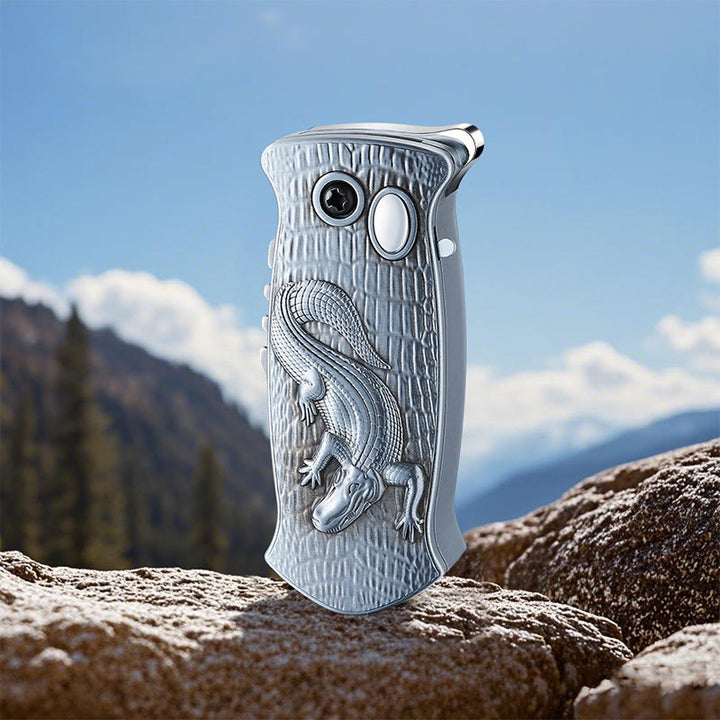 2-in-1 Outdoor-Multifunktions-Klappmesser mit Schnitzfunktion und Feuerzeug - Silber - Stil Nr. 4 - image 16