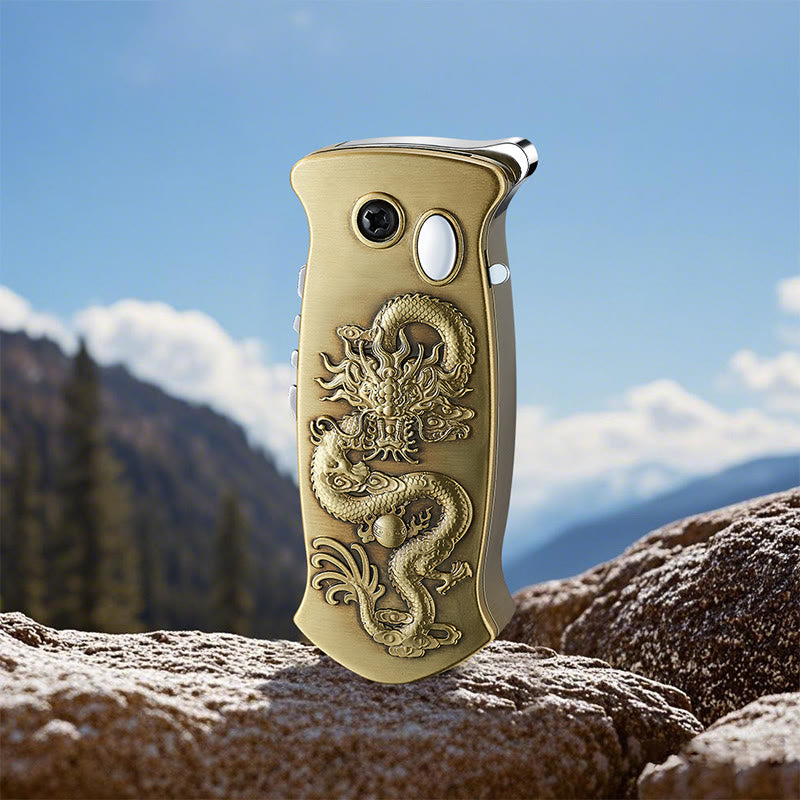 2-in-1 Outdoor-Multifunktions-Klappmesser mit Schnitzfunktion und Feuerzeug - Messing - Stil Nr. 8 - image 10