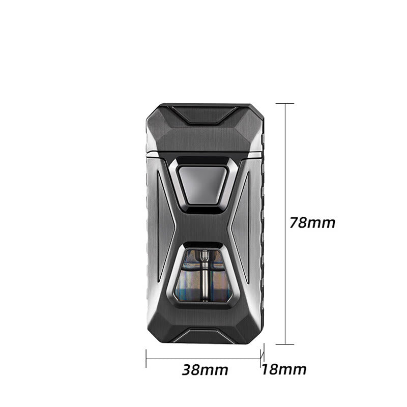 Vier Zündmethoden, intelligentes Doppelflammen-Lade- und aufblasbares Feuerzeug - image 4