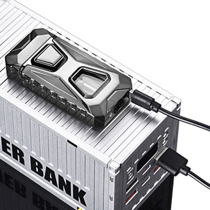 Vier Zündmethoden, intelligentes Doppelflammen-Lade- und aufblasbares Feuerzeug - image 3