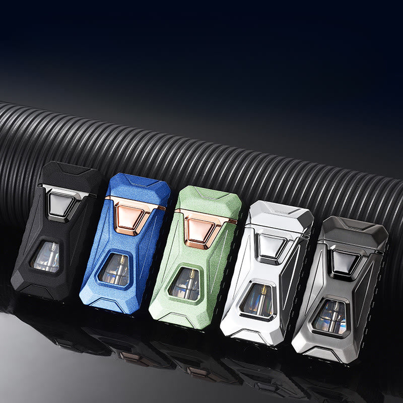 Vier Zündmethoden, intelligentes Doppelflammen-Lade- und aufblasbares Feuerzeug - image 2