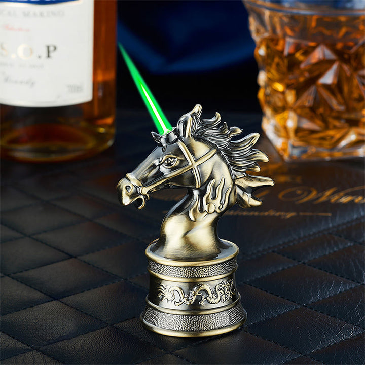 Kreatives windfestes Butanfeuerzeug in Pferdekopfform - Bronze - image 0