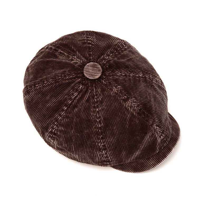 Retro-inspirierte, einfarbige Cord-Schiebermütze - image 5