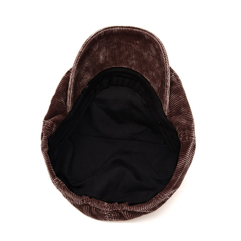 Retro-inspirierte, einfarbige Cord-Schiebermütze - image 7