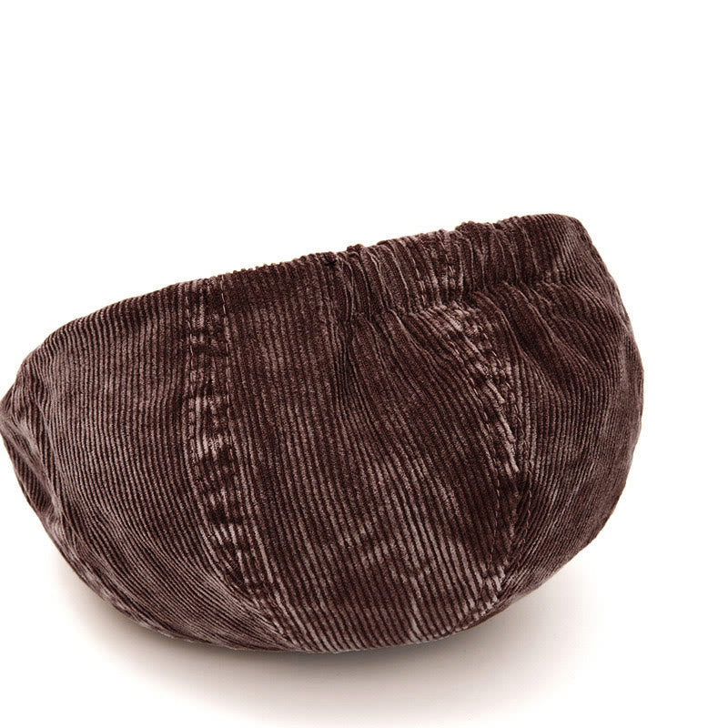 Retro-inspirierte, einfarbige Cord-Schiebermütze - image 2