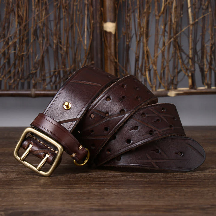 Robuster Arbeitsledergürtel mit zwei Zinken - image 3