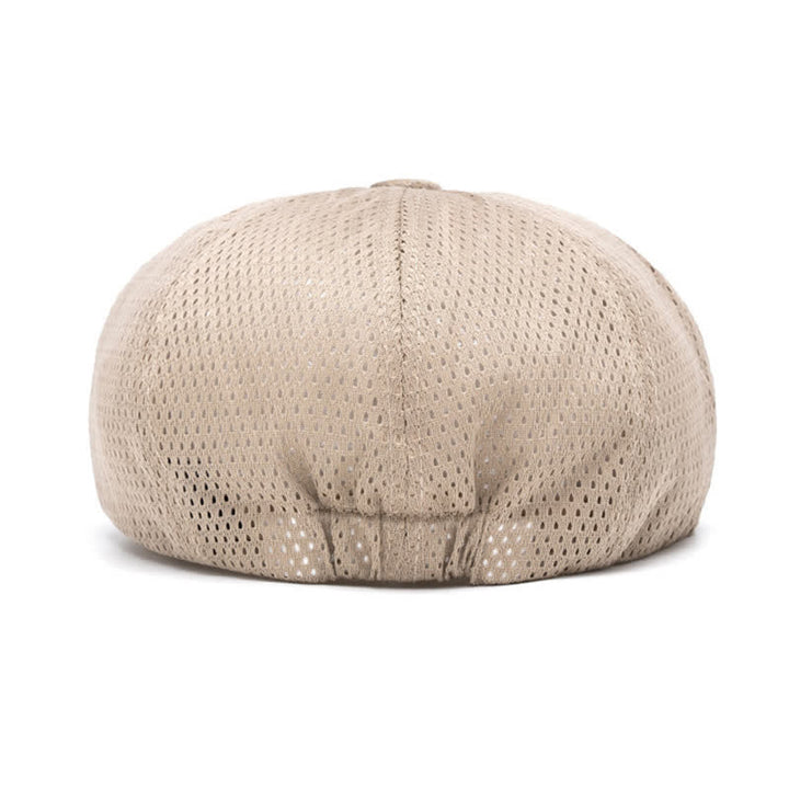 Zeitlose, einfarbige, atmungsaktive Sommer-Baskenmütze aus Mesh - image 6