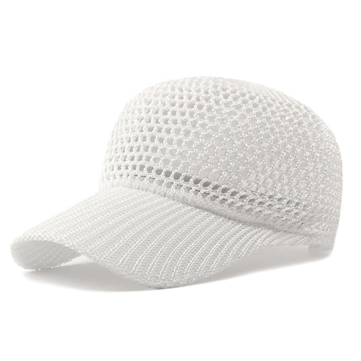 Lässige, leichte, klassische Mesh-Sommer-Baseballkappe - Weiß - M (22"-22 7/8") - image 9