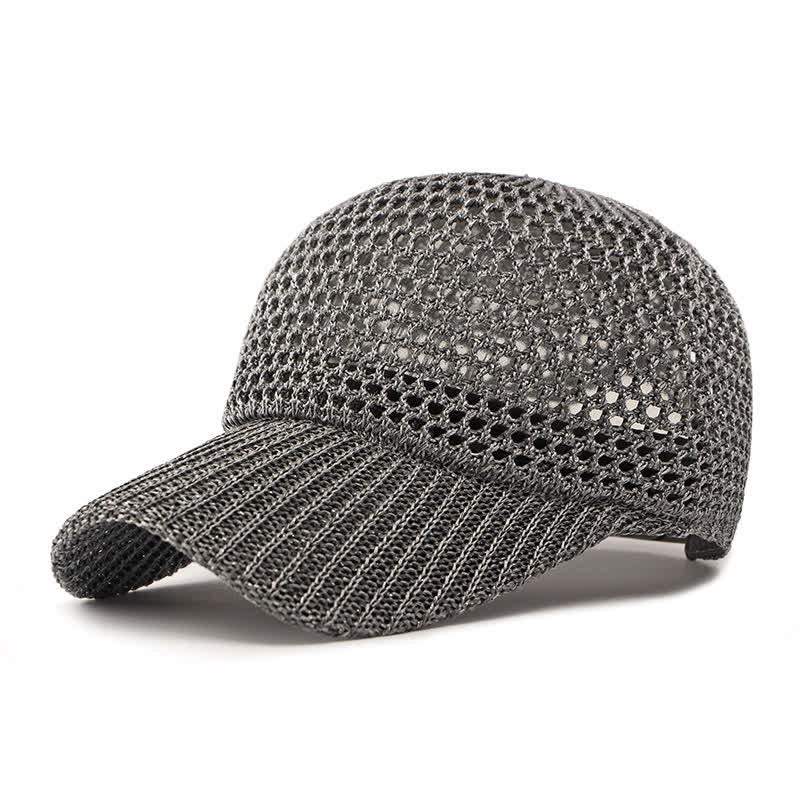 Lässige, leichte, klassische Mesh-Sommer-Baseballkappe - Grau - M (22"-22 7/8") - image 0