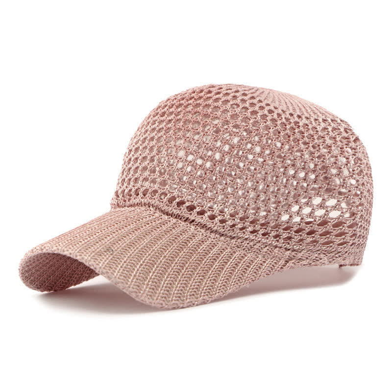 Lässige, leichte, klassische Mesh-Sommer-Baseballkappe - Rosa - M (22"-22 7/8") - image 7