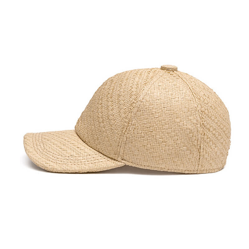 Sommerliche, kühle Baseballkappe aus Strohgewebe in natürlichen Farbtönen - image 5