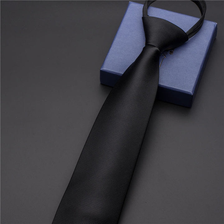 Vintage-Herrenkrawatte mit Print und verziertem Krawattenclip - Stil Nr. 12 - Silber - image 16