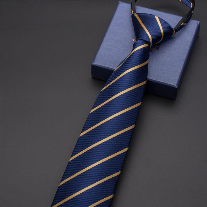 Vintage-Herrenkrawatte mit Print und verziertem Krawattenclip - Stil Nr. 1 - Silber - image 1