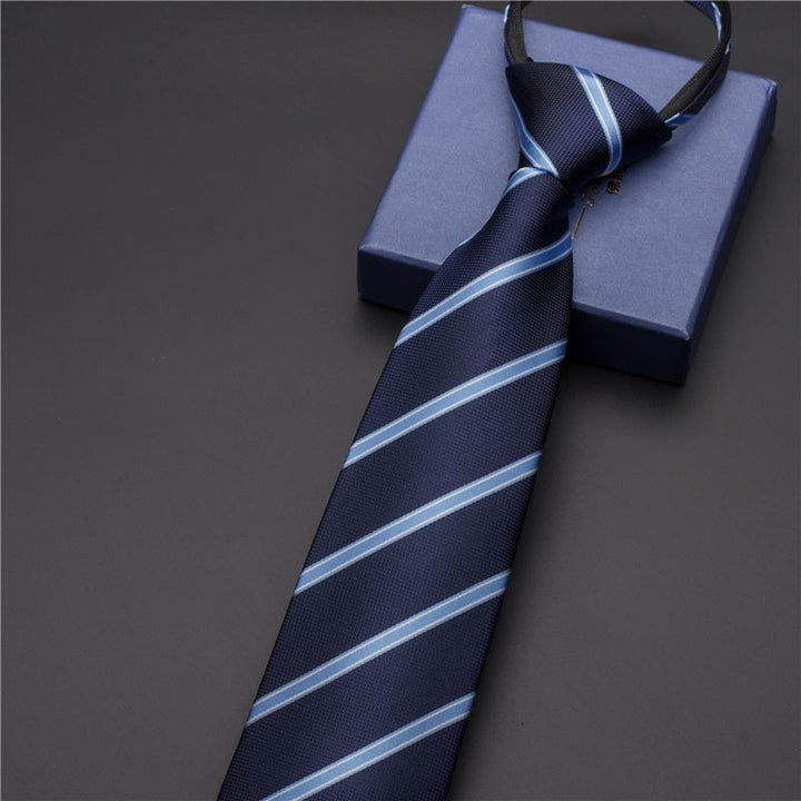 Vintage-Herrenkrawatte mit Print und verziertem Krawattenclip - Stil Nr. 19 - Silber - image 24