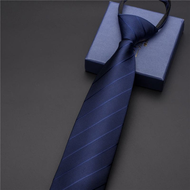 Vintage-Herrenkrawatte mit Print und verziertem Krawattenclip - Stil Nr. 15 - Silber - image 20