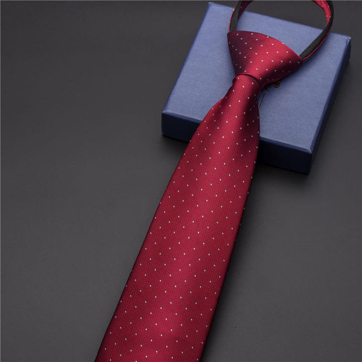 Vintage-Herrenkrawatte mit Print und verziertem Krawattenclip - Stil Nr. 14 - Silber - image 18