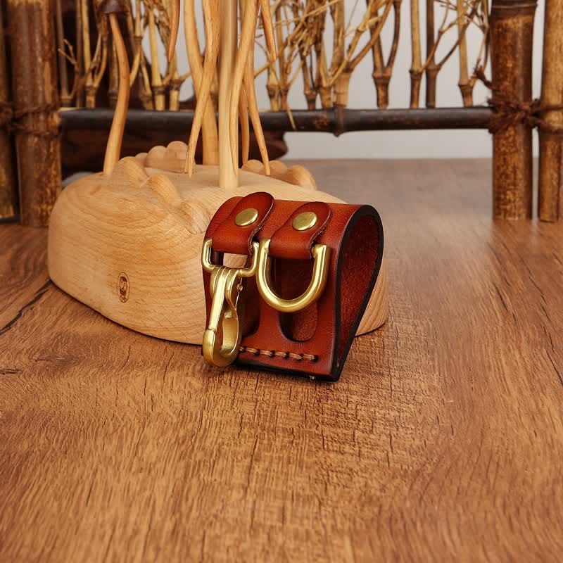 Robuster Schlüsselhalter aus Leder mit D-Ring-Gürtelschlaufe und Clip - image 11
