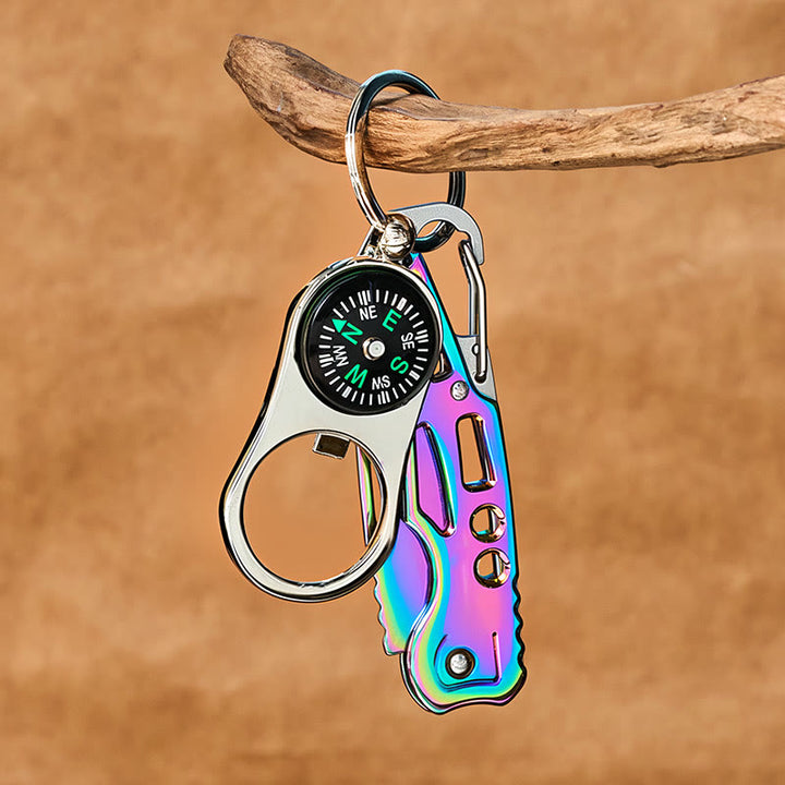 3-in-1 Multifunktionskompass, farbenfrohes Klappmesser, Schlüsselanhänger - image 2