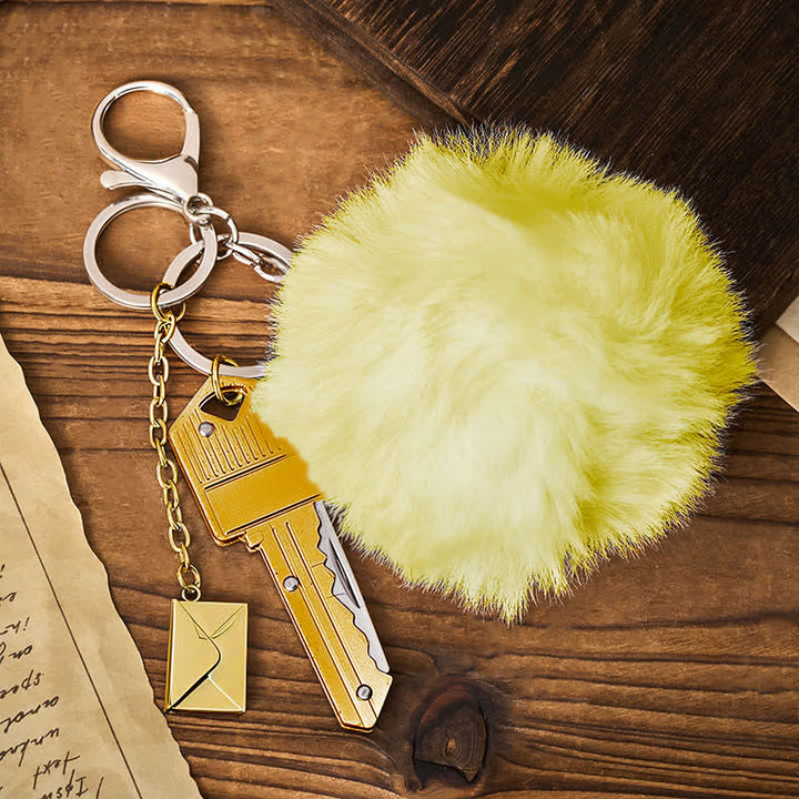 Schlüsselanhänger in Schlüsselform mit personalisierbarem Umschlag - Gold - image 5