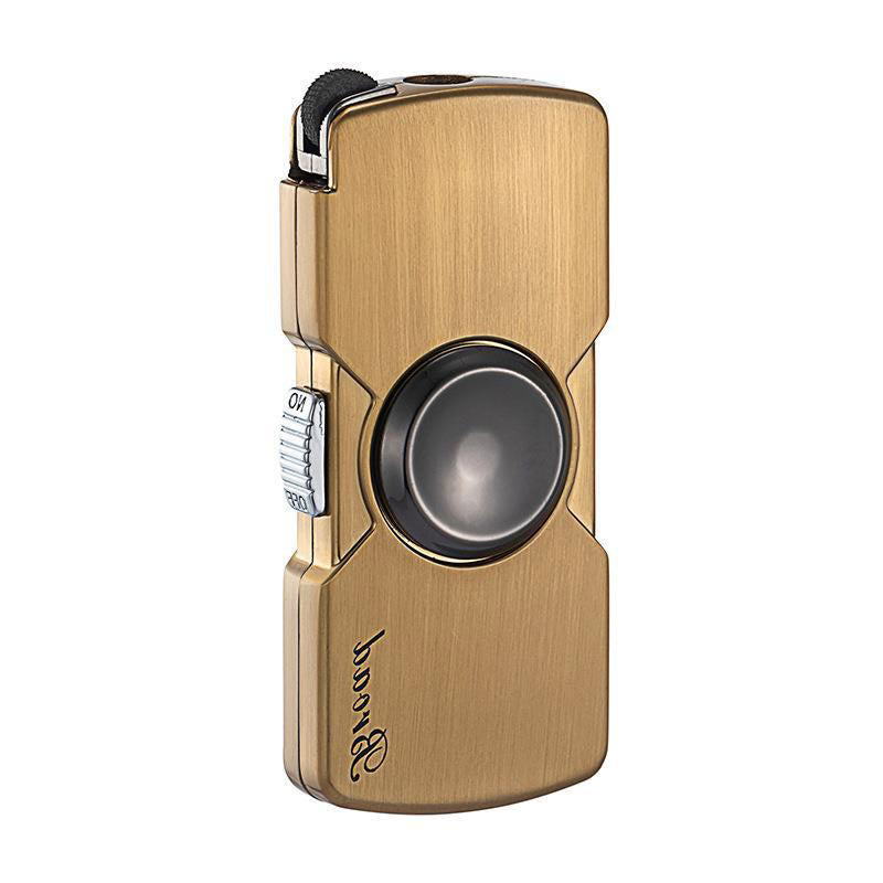 Fingertip Gyro Straight Windproof Blue Flame Feuerzeug - Golden - image 2