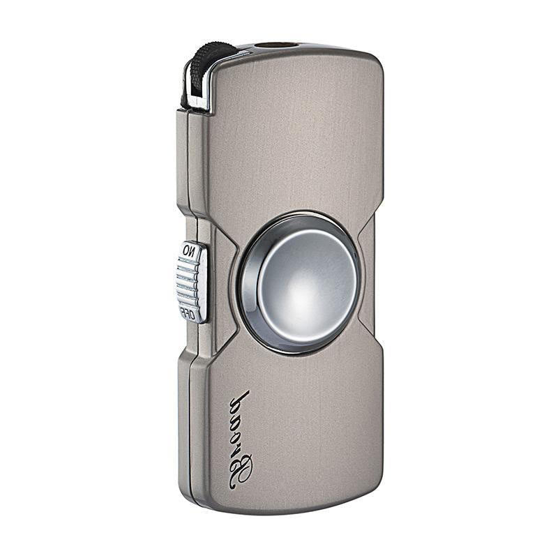 Fingertip Gyro Straight Windproof Blue Flame Feuerzeug - Silber - image 5