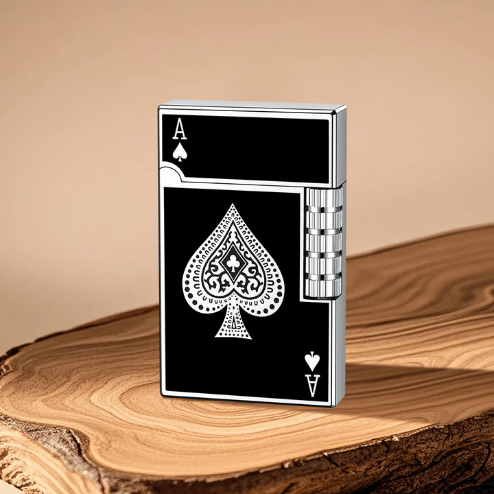 Metal Creative Poker Spades Ein Butanfeuerzeug - Silber - image 0