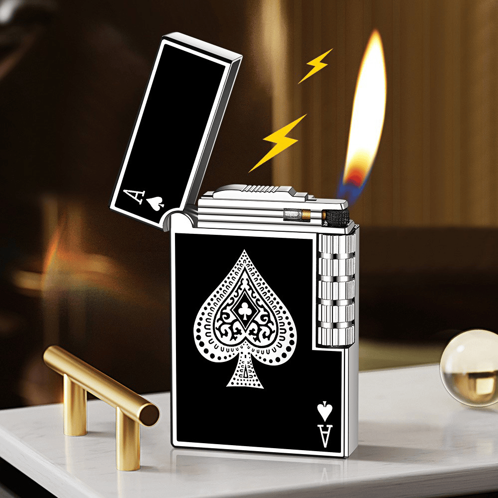 Metal Creative Poker Spades Ein Butanfeuerzeug - image 1