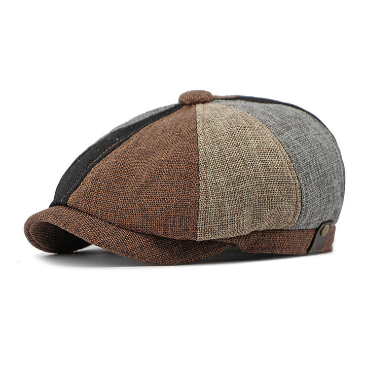 Einfarbige Sommer-Baskenmütze im britischen Retro-Stil - Farbblockierung - Verstellbar (22"-24") - image 7