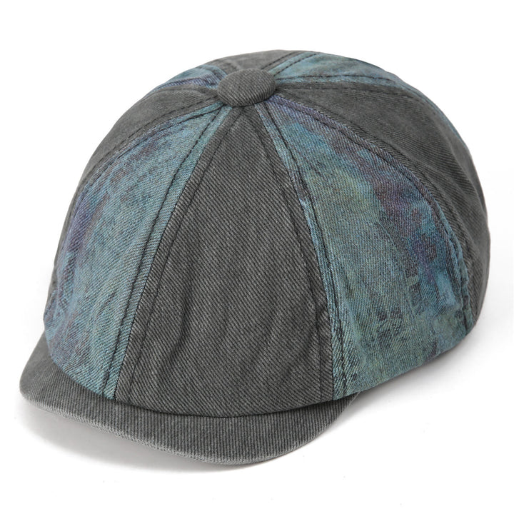 Vintage-Künstler-Baskenmütze im Batik-Patchwork-Stil - image 1