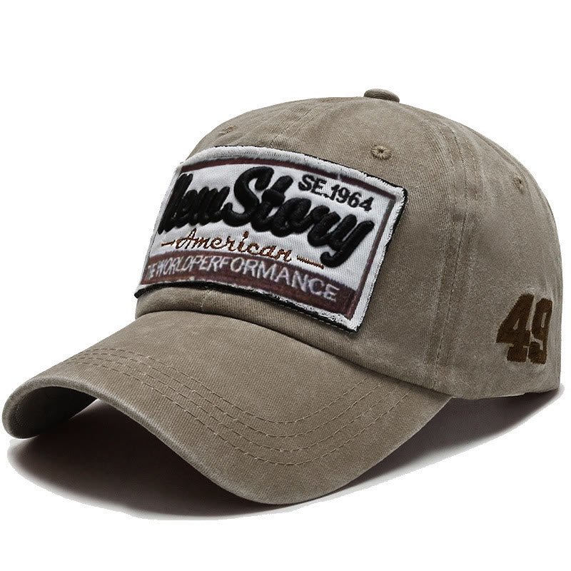 Baseballkappe aus gewaschener Baumwolle mit aufgesticktem Patch von New Story - Khaki - Verstellbar (22''-23 5/8'') - image 6